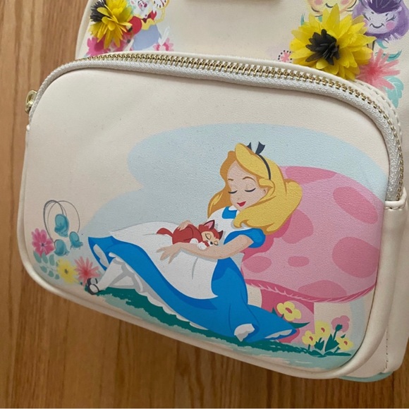 NWT: Loungefly Alice Garden Flowers mini backpack - Picture 4 of 5